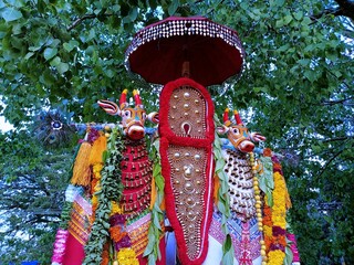 Onam festival at the historic Ochira temple