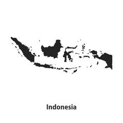 High quality Silhouette Map Isolated on White Background