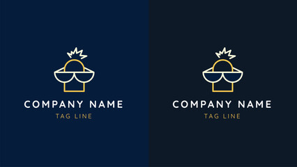 Minimal style logo concept. simple line style logo. Words joining logo template. Logo majesty