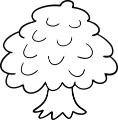 cartoon tree with root illustration.