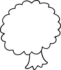 cartoon tree with root illustration.