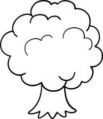 cartoon tree with root illustration.