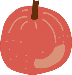 doodle freehand sketch drawing of apple.	