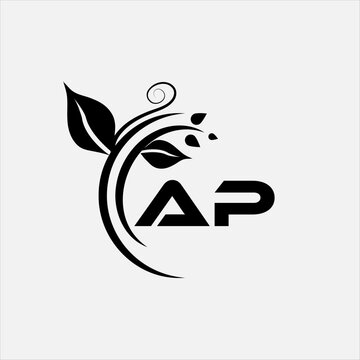 AP creative abstract letter logo design. AP vector logo design. AP letter logo desig
