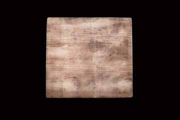 Old wooden board isolated on black background. concept for halloween