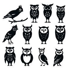 Owl Silhouette and Flying Owl T shirt Designs