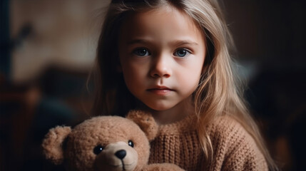 Retro vintage child portrait with nostalgic tones, capturing timeless innocence and classic childhood memories