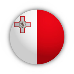 Flaga Malty Przycisk - obrazy, fototapety, plakaty