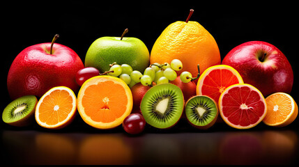 Juicy and Vibrant Fruits on a pile