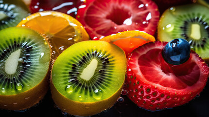 Juicy and Vibrant Fruits on a pile