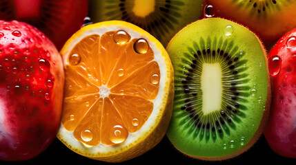 Juicy and Vibrant Fruits on a pile