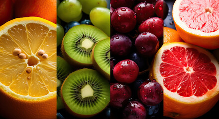 Juicy and Vibrant Fruits on a pile