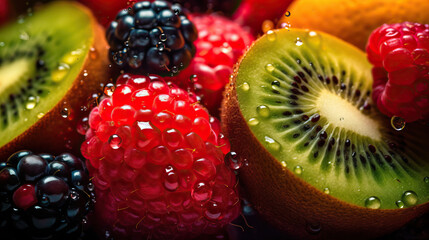 Juicy and Vibrant Fruits on a pile