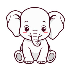 cute elephant sit with good quality and good design