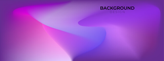 Colorful fluid and wavy gradient mesh purple background template copy space set. Dynamic colour gradation flow backdrop design .