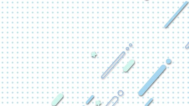 流れる線のループ背景　フレーム無し　
背景白色　線は水色系