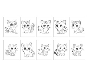 Cute Cat Coloring Pages