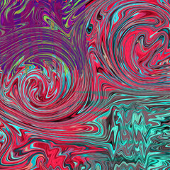 Fototapeta na wymiar Psychedelic surreal texture background illustration.