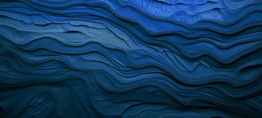 Obraz premium Wood art background - Abstract closeup of detailed organic blue wooden waving waves wall texture banner wall