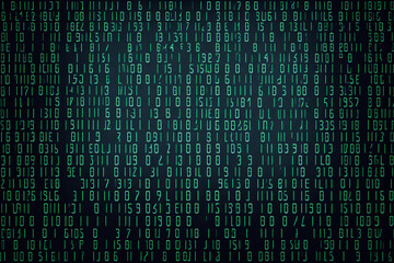 Matrix style binary code digital background, AI Generative illustration