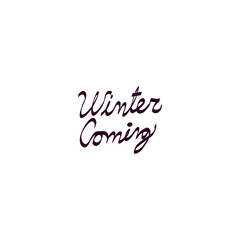 Winter Coming Text vector design