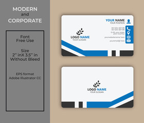 Free vector company business card in color
