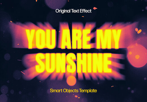 Cinematic Shine Text Effect Mockup