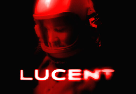 Red Lucent Photo Effect Mockup