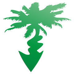 palm tree silhouette for logo