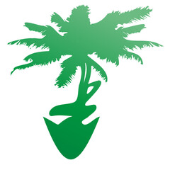palm tree silhouette for logo