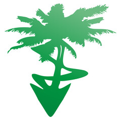 palm tree silhouette for logo