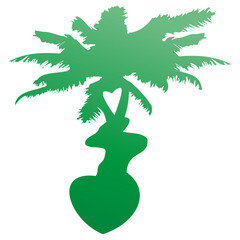 palm tree silhouette for logo