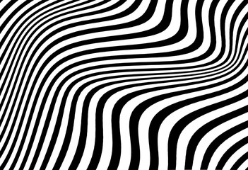 Abstract black and white lines pattern moving seamless background