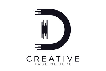D letter designs for logo and icons