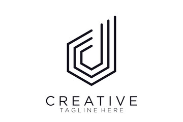 D letter designs for logo and icons