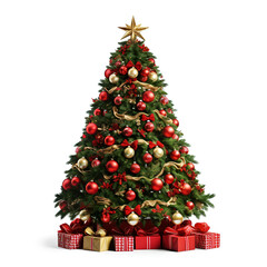Obraz na płótnie Canvas christmas, tree, decoration, holiday, xmas, gift, christmas tree, celebration, fir, present, new, 