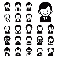  男子アイコンセット