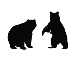 Bear Silhouette Vector. Bear Vector Illustration. Bear Artwork.