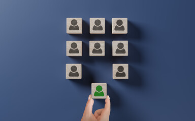 Human resources management and recruitment business hiring concept, corporate hierarchy, recruiter...