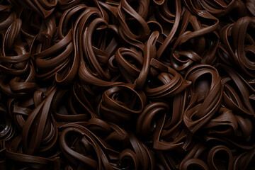Made with generative ai picture of smooth brown melted chocolate