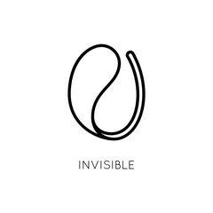 Invisible panties icon. Women's underwear for web design, internet, advertising, labels, industry.