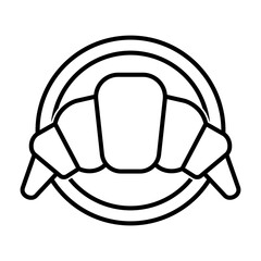 Croissant icon - Coffee Shop Lineal