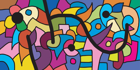 colorful abstract art for decoration