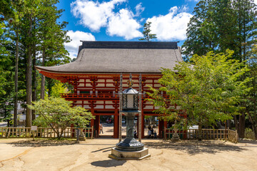 Garan Temple at Koyasan in Wakayama during summer at Wakayama Honshu , Japan : 1 September 2019