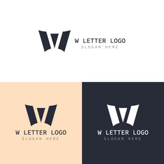 Minimal Type W Letter Logo Template, W Logo Vector , New W Logo