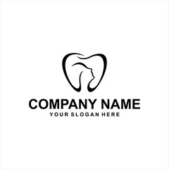 dental face outline logo vector