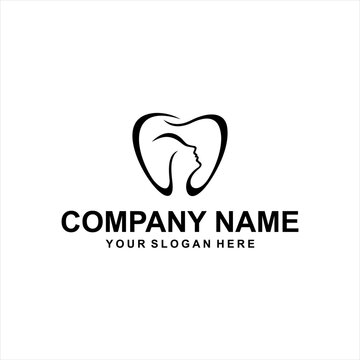 dental face outline logo vector