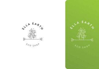 ECO Logo Design, Eco Shop , Plant Logotype, Eco Logo