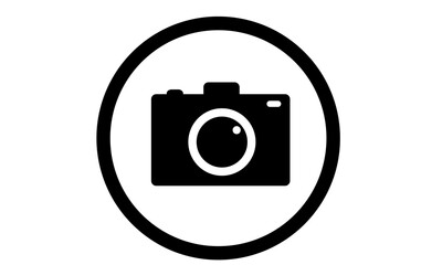 カメラ　アイコン　ピクトグラム　丸囲み