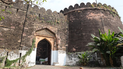 Entrance Gates of Dhar Fort, Medieval Period Fort, Malwa Reason, Dhar, Madhya Pradesh, India. - obrazy, fototapety, plakaty